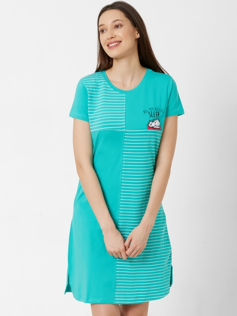 Sweet Dreams Green Striped Nightdress
