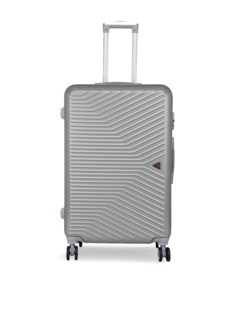 Teakwood Leathers Unisex Silver-Toned Textured Hard-Sided Large Trolley Suitcase
Teakwood Leathers Unisex Silver-Toned Textured Hard-Sided Large Trolley Suitcase