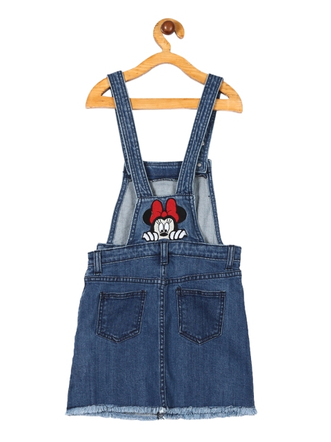 Colt Girls Blue Minnie Mouse Embroidered Denim Pinafore Dress