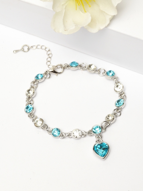 AVANT-GARDE PARIS Women Silver-Toned & Rhodium-Plated Charm Bracelet