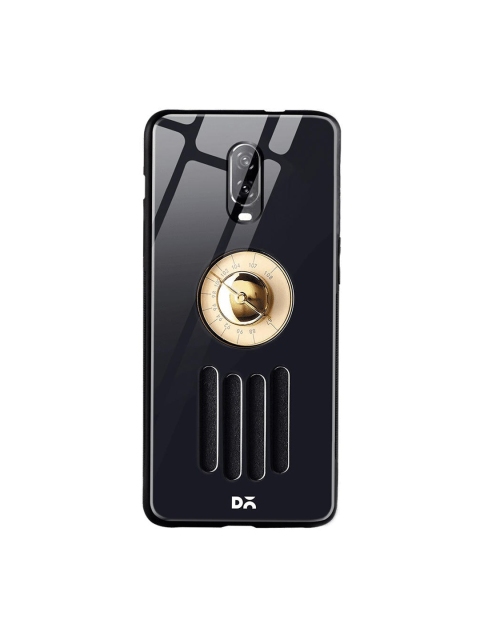 DailyObjects Black & Gold-Toned Radio OnePlus 6T Glass Case
