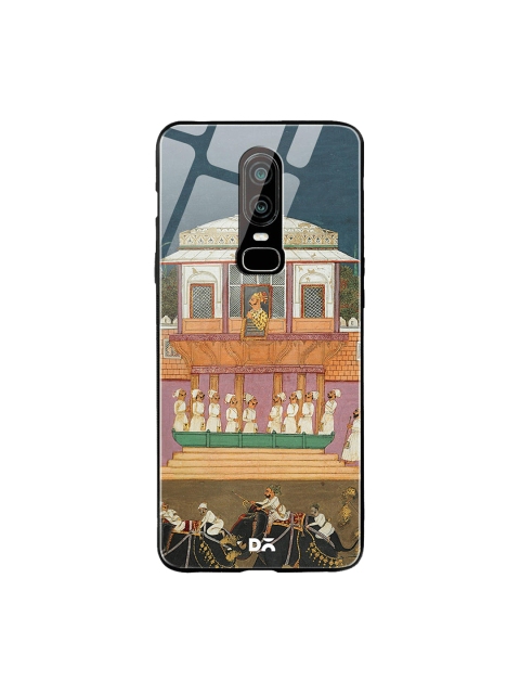 DailyObjects Brown & Grey Royal Parade OnePlus 6 Glass Case