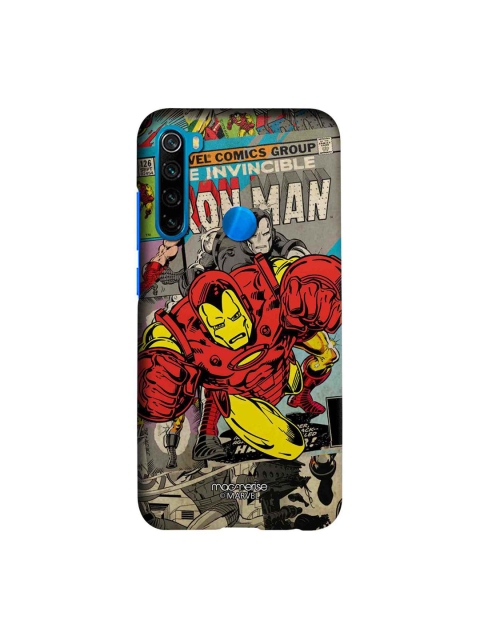 macmerise Grey & Red Marvel Comics Ironman Sublime Xiaomi Redmi Note 8 Back Case
