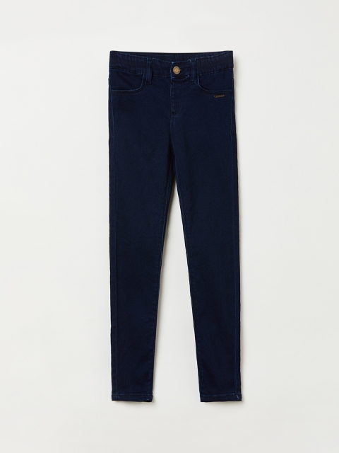 Bossini Girls Blue Skinny Fit Mid-Rise Clean Look Jeans