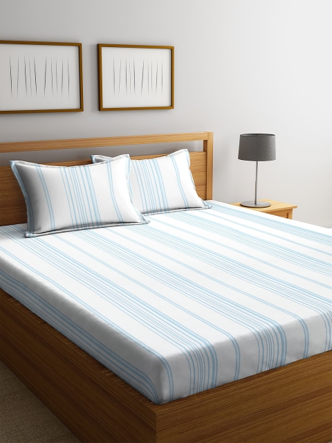 HOSTA HOMES Multicoloured Striped 300 TC Cotton 1 Queen Bedsheet with 2 Pillow Covers, Multi
HOSTA HOMES Multicoloured Striped 300 TC Cotton 1 Queen Bedsheet with 2 Pillow Covers, Multi