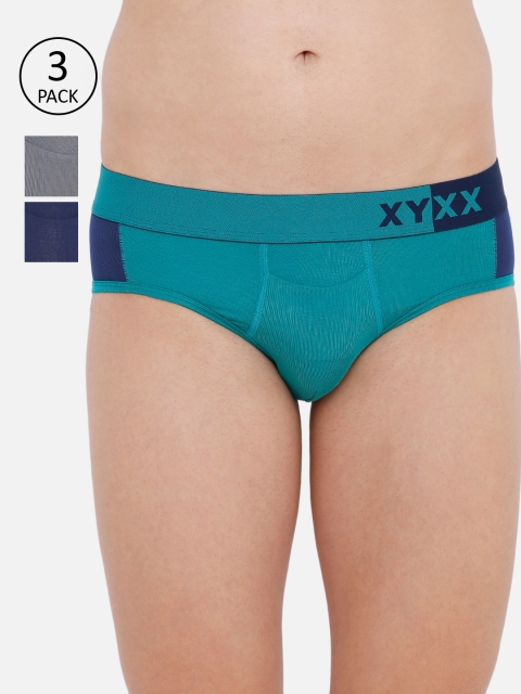 XYXX Men Pack of 3 Colourblocked Ultra Soft Antimicrobial Basic Briefs XYBRF3PCKN261, Sea green
XYXX Men Pack of 3 Colourblocked Ultra Soft Antimicrobial Basic Briefs XYBRF3PCKN261, Sea green