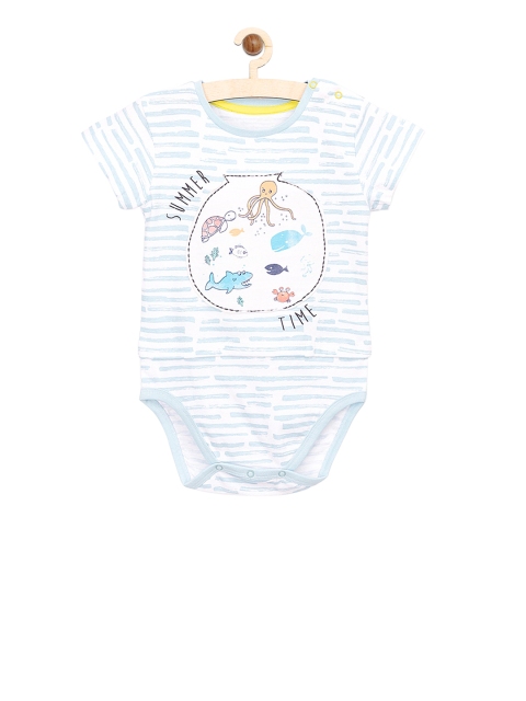 5.10.15 Boys Blue & White Printed Body Suit