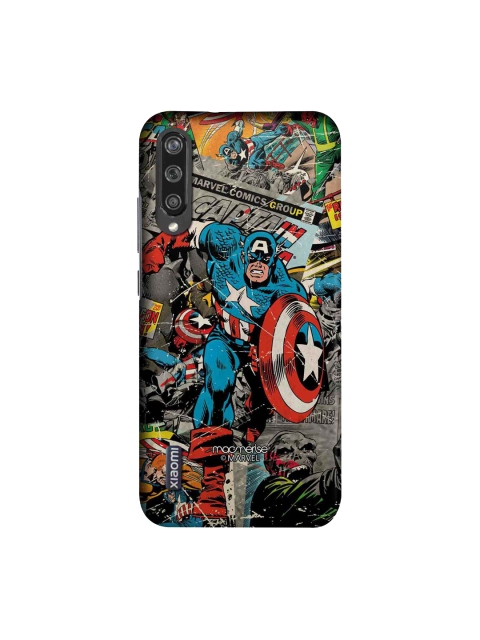 macmerise Grey & Red Marvel Comics Captain America Sublime Xiaomi Mi A3 Back Case