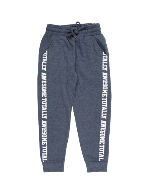 Cherokee Girls Blue & White Printed Straight-Fit Joggers