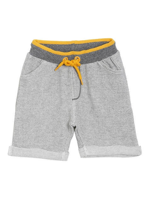 5.10.15 Boys Grey Solid Regular Fit Regular Shorts