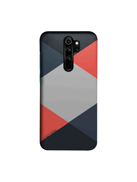 macmerise Black & Coral-Coloured Criss Cross Xiaomi Redmi Note 8 Pro Back Case