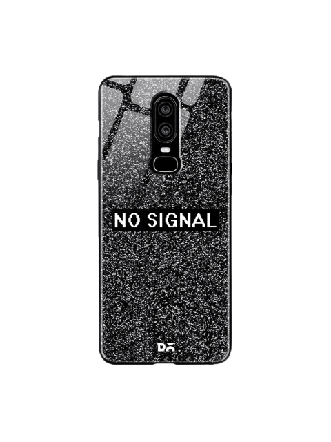 DailyObjects Black & White No Signal OnePlus 6 Glass Cover