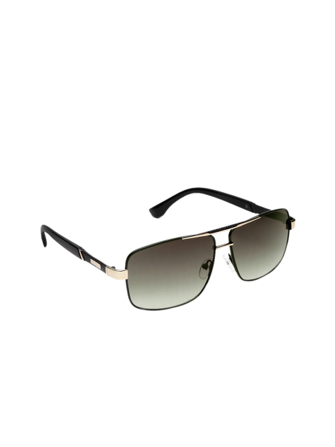 Get Glamr Unisex UV Protected Rectangle Sunglasses SG-UN-MT-332-18, Olive