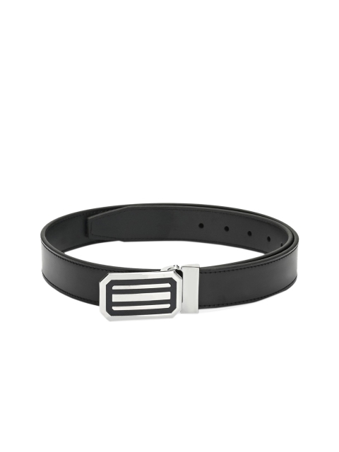 Pacific Gold Men Black Solid Belt