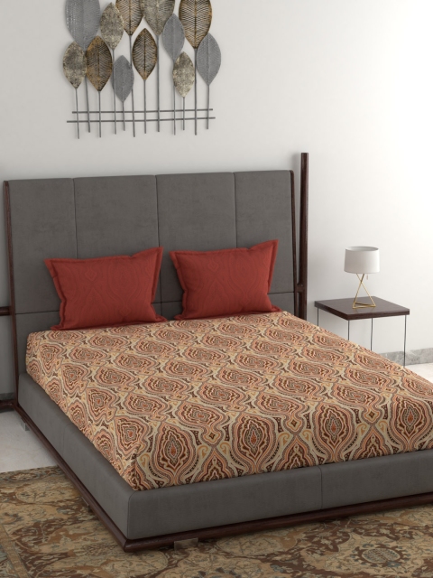 Trident Brown & Beige Conversational 144 TC Cotton 1 King Bedsheet with 2 Pillow Covers
Trident Brown & Beige Conversational 144 TC Cotton 1 King Bedsheet with 2 Pillow Covers