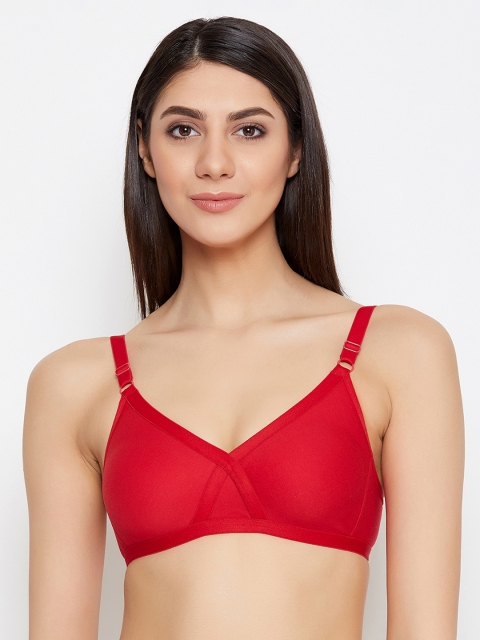 ALIZA Red Solid Non-Wired Non Padded Everyday Bra BRA.P_RED_908-30