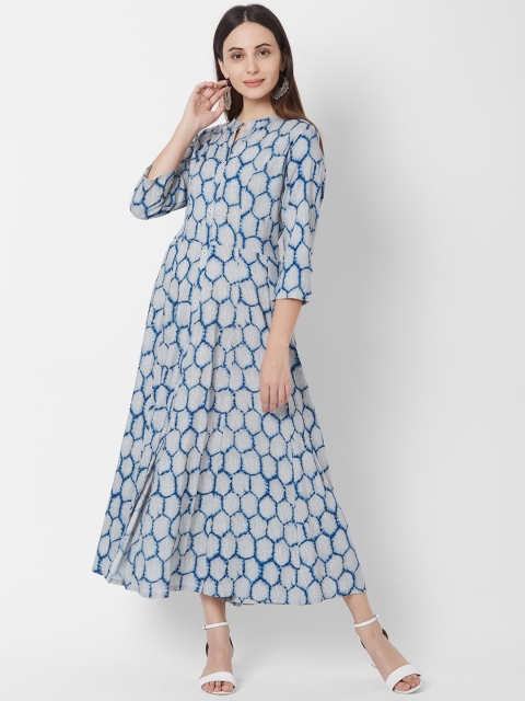 Vedic Women Blue Printed Kurti