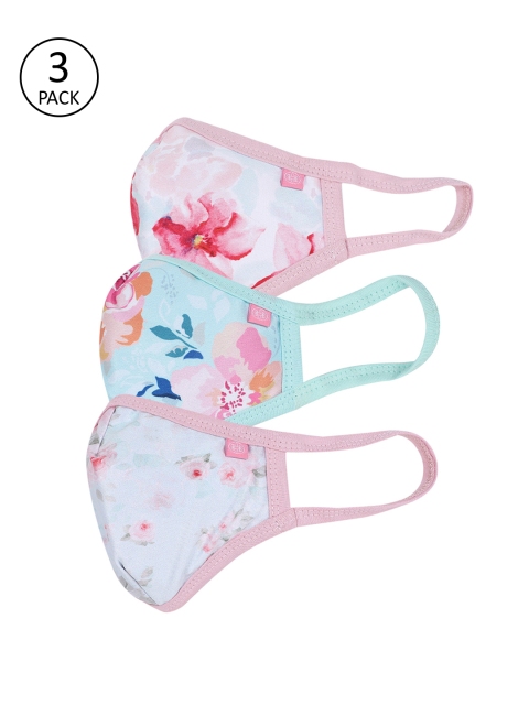 Lino Perros Unisex Pack Of 3 Resuable 3-Layer Cloth Mask, Multi
