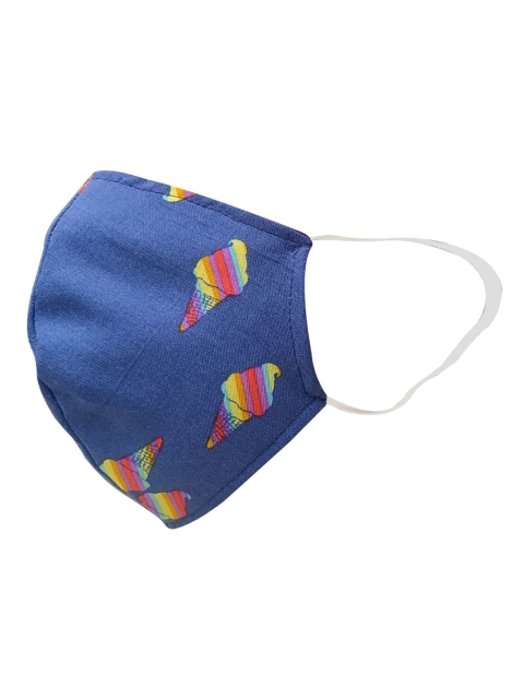 nestroots Unisex Blue & Red Printed Reusable 2-Ply Protective Outdoor Mask