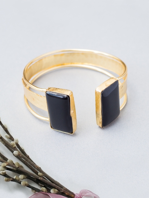Golden Peacock Gold-Plated Cuff Bracelet