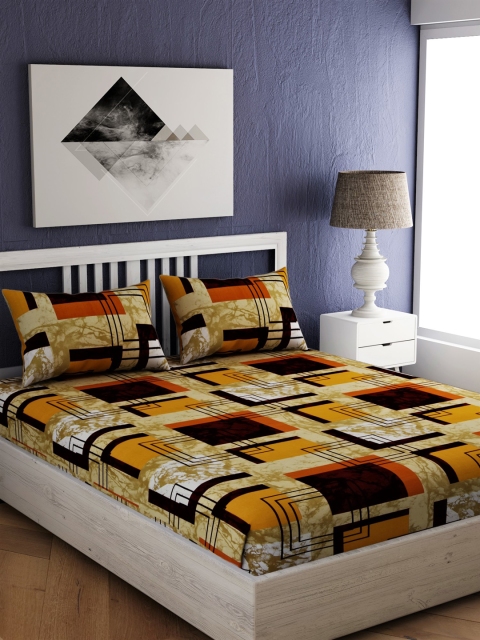 EverHOME Multicoloured Geometric 250 TC Cotton 1 King Bedsheet with 2 Pillow Covers, Multi
EverHOME Multicoloured Geometric 250 TC Cotton 1 King Bedsheet with 2 Pillow Covers, Multi