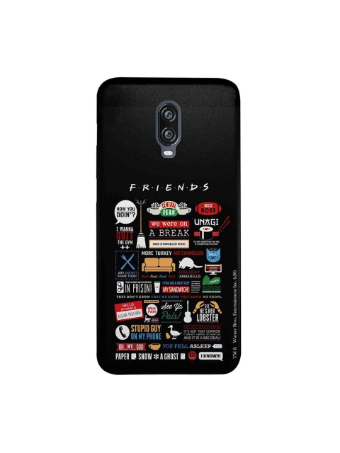 macmerise Black & White Friends Infographic Sublime Printed OnePlus 6T Back Case