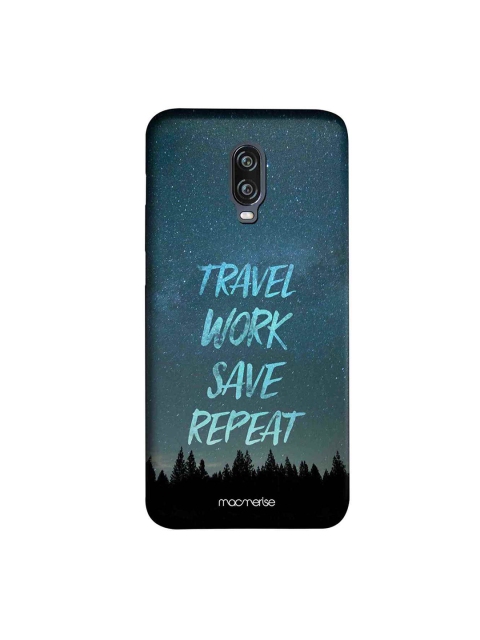 macmerise Blue & Black Travel Work Save Repeat Sublime OnePlus 6T Back Case