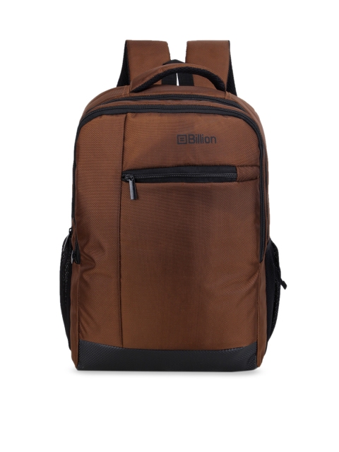 Billion Unisex Brown & Black Textured Backpack
