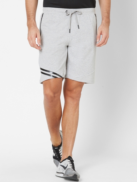 Sweet Dreams Men Grey Melange Solid Regular Fit Sports Shorts