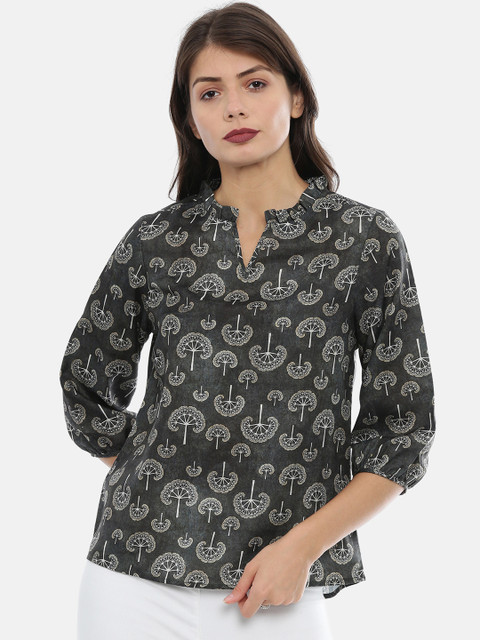 IDK Women Black Printed Top
IDK Women Black Printed Top