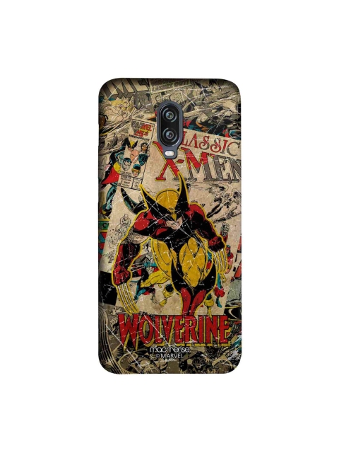 macmerise Beige & Yellow Marvel Comics Comic Wolverine OnePlus 6T Back Case