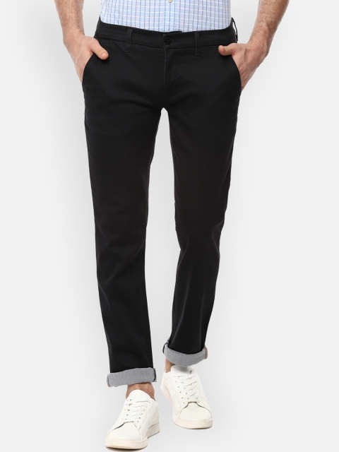 Louis Philippe Jeans Men Black Slim Fit Mid-Rise Clean Look Stretchable Jeans