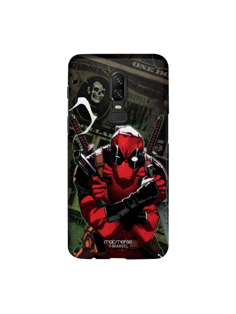 macmerise Red & Black Marvel Comics Deadpool Dollar Sublime OnePlus 6 Back Case
