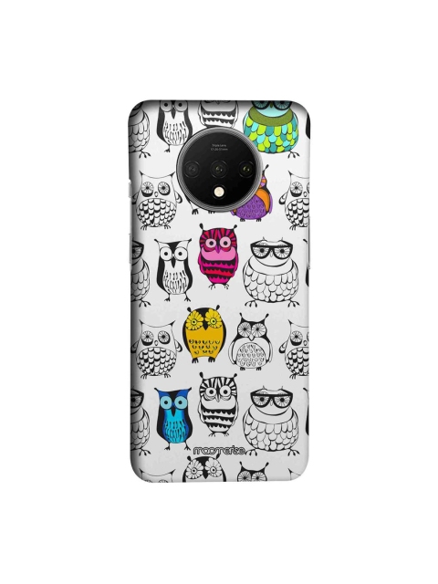macmerise White & Pink Owl Art Sublime OnePlus 7T Back Cover