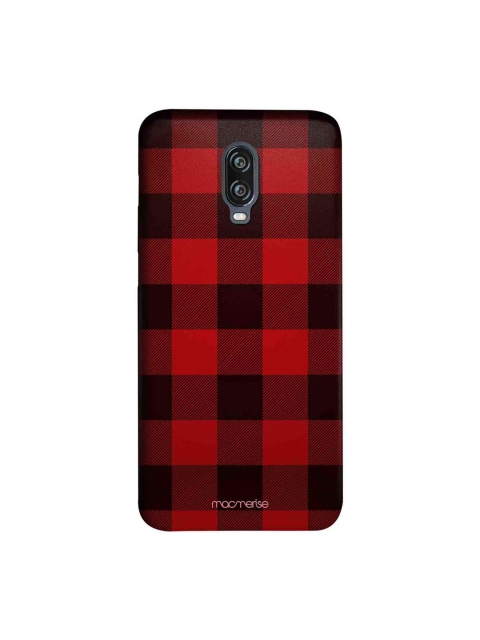 macmerise Red & Black Checkmate Sublime OnePlus 6T Back Case