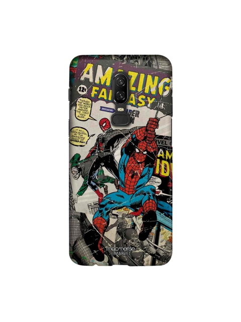 macmerise Grey & Red Marvel Comics Comic Spidey Sublime OnePlus 6 Case