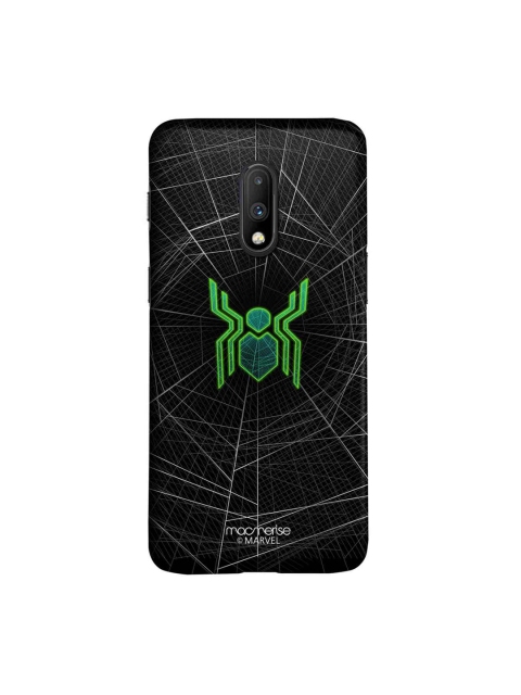 macmerise Black & Green Marvel Comics Spiderman Logo Web Sublime OnePlus 7 Back Case