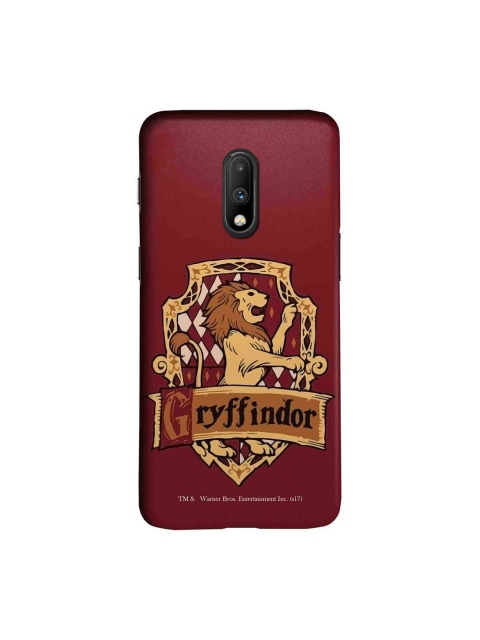 macmerise Red & Orange Harry Potter Crest Gryffindor Sublime OnePlus 7 Back Cover
