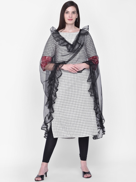 Dupatta Bazaar Black Solid Dupatta