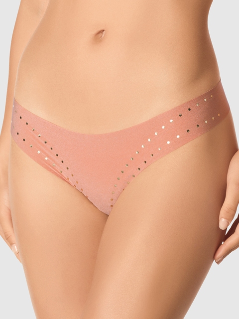 La Senza Women Pink Solid Sexy No Show Thongs 11148901-4KT4