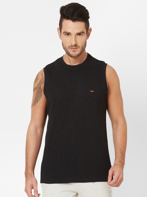 Sweet Dreams Men Black Solid Round Neck T-shirt