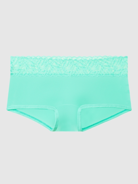 La Senza Women Green Solid Remix Cotton Boy Shorts 11150653-20KH