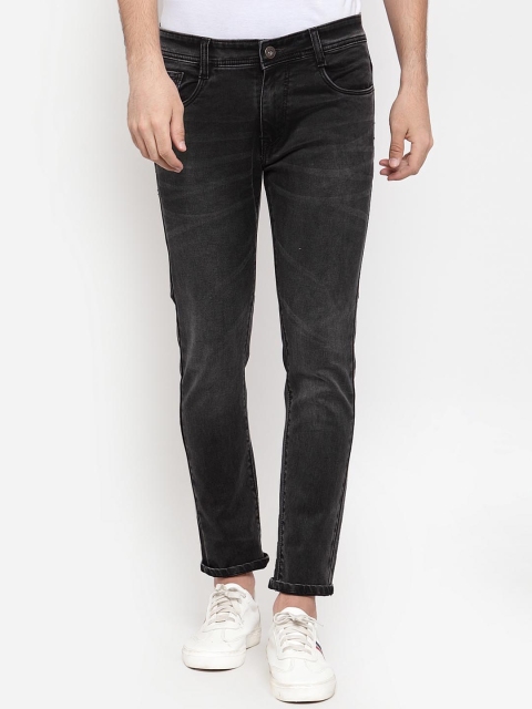 Rodamo Men Black Slim Fit Mid-Rise Clean Look Stretchable Jeans