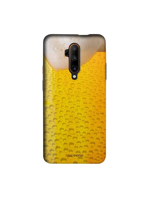 macmerise Yellow & Beige Chug It OnePlus 7T Pro Back Case
