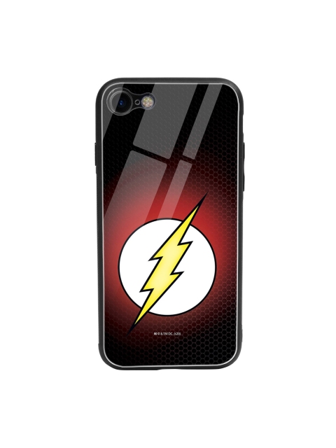 Bewakoof Black & Red Glowing Flash iPhone 7 Glass Mobile Cover