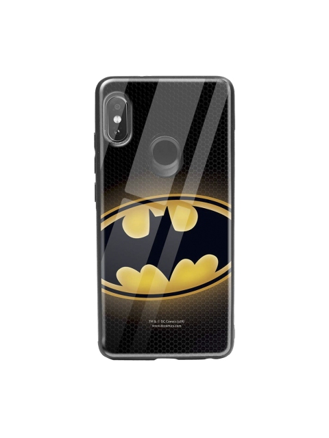Bewakoof Black & Yellow Batman Logo Xiaomi Redmi Note 5 Pro Glass Mobile Cover
