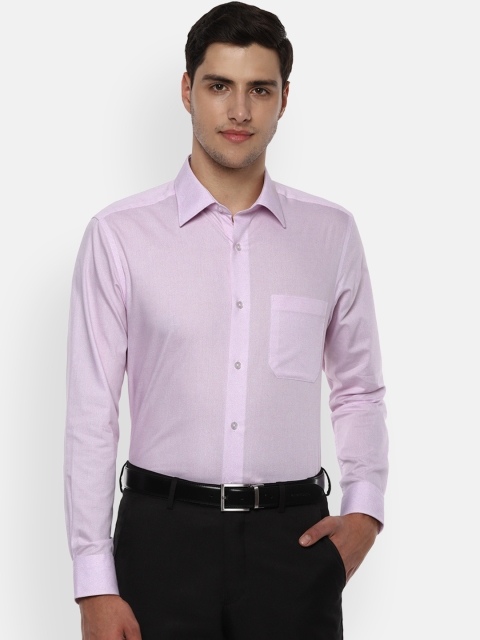 Louis Philippe Men Pink Classic Regular Fit Printed Formal Shirt