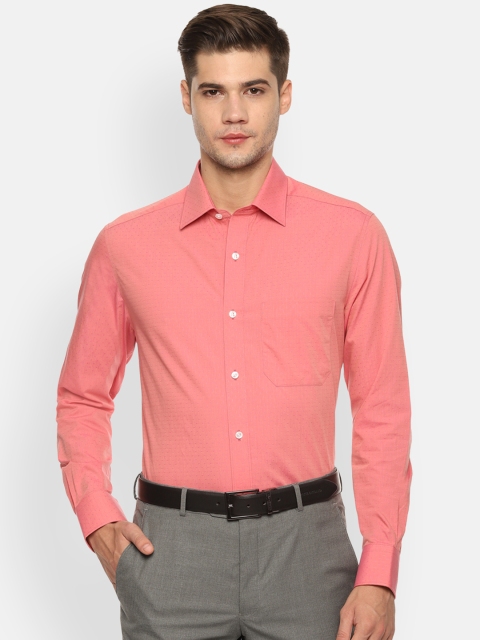 Louis Philippe Men Pink Classic Regular Fit Solid Formal Shirt