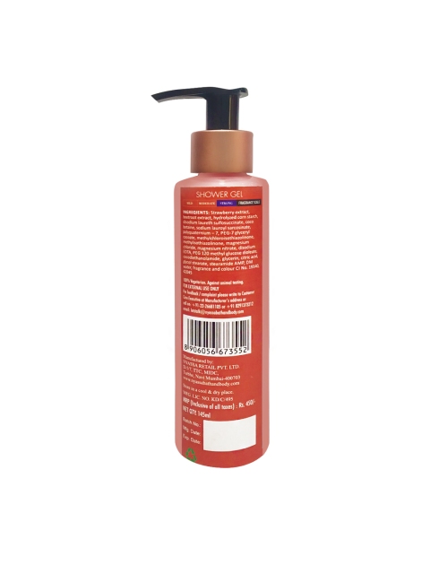 Nyassa Unisex Berry Berry Shower Gel 145 ml, Red