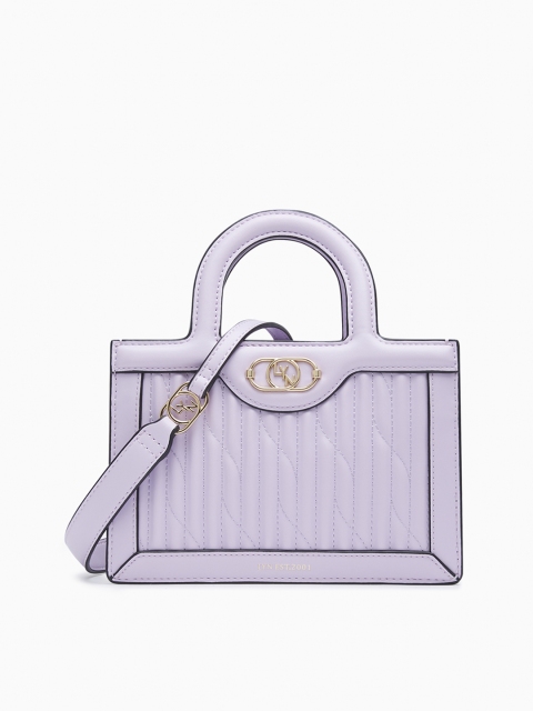 LYN Purple Textured Sling Bag